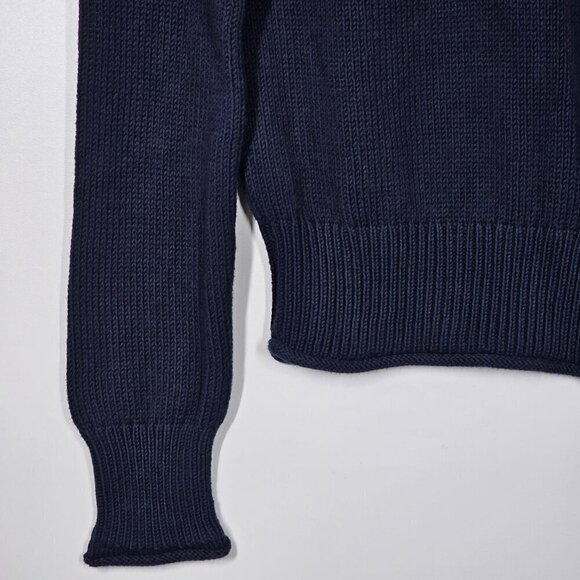 J. Crew Rollneck Ribbed Yarn Fitted Silhouette Sweater Navy Blue Women's Sz. XXS - Picture 7 of 14